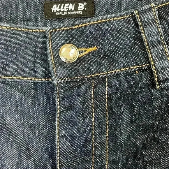 Allen B by Allen Schwartz Jeans Womens 12 Dark wash Denim blue Flare (0210) - Picture 6 of 12